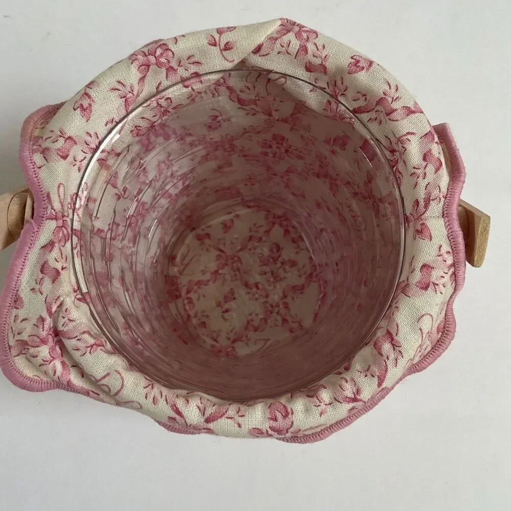 Longaberger 2002 Whitewashed Horizon of Hope Basket Liner Protector Tie On